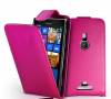 Nokia Lumia 925 Leather Flip Case Magenta ΟΕΜ